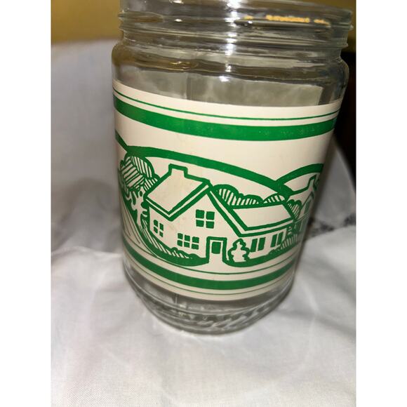 Vintage 70s Anchor Hocking 4 Seasons Peanut Butter Jar Set Blue Orange Red Green - Picture 4 of 5